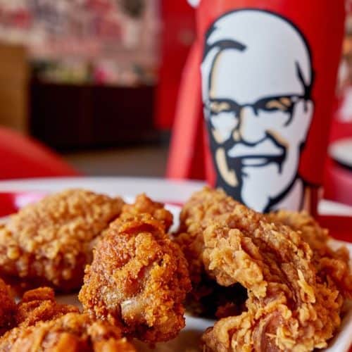 Crispy KFC chicken.