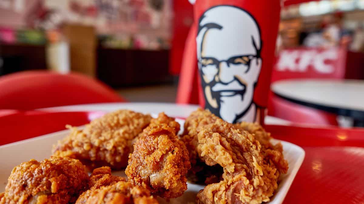 Crispy KFC chicken.