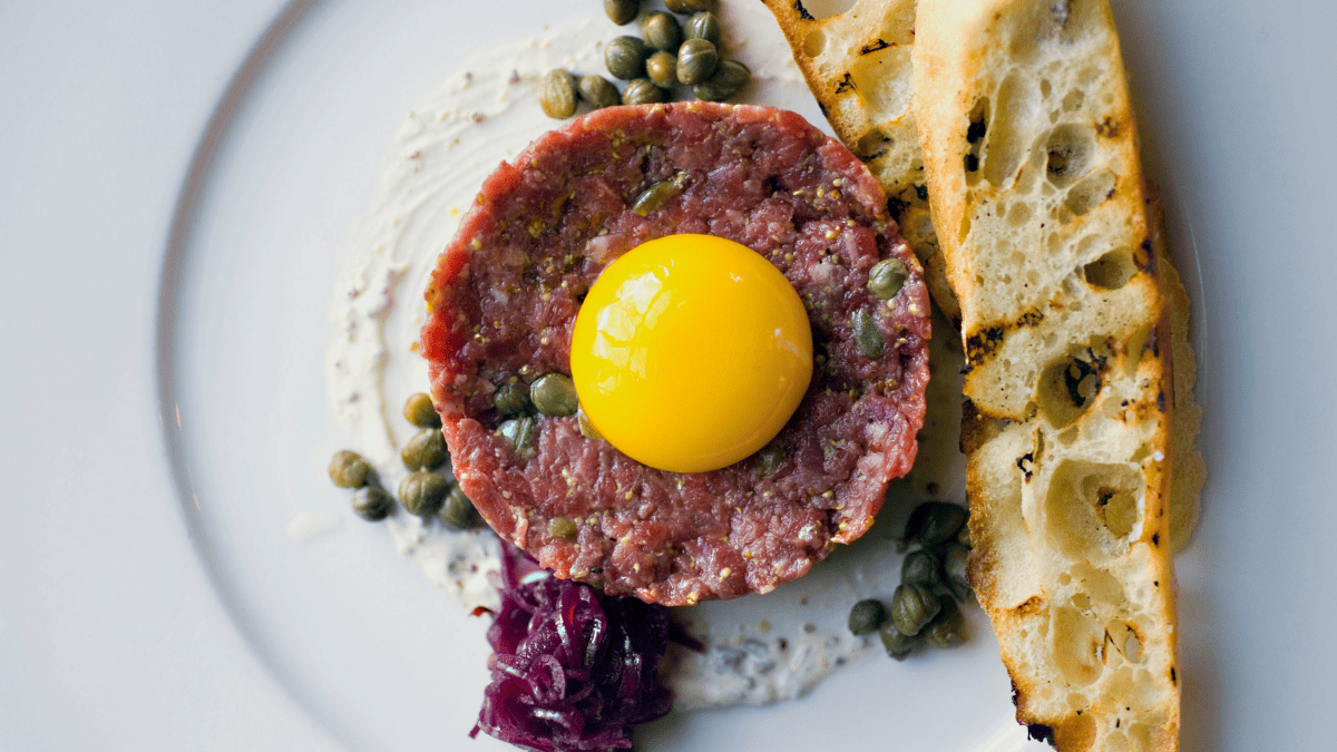 A beef tartare.