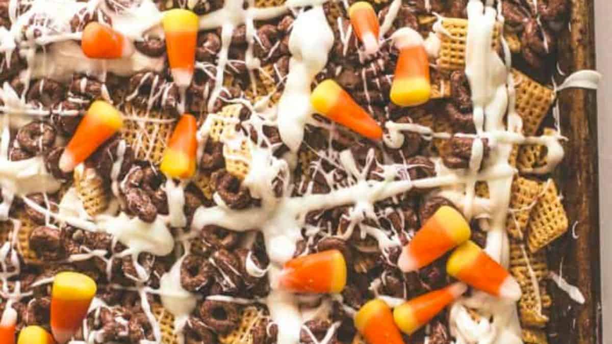 Candy Corn Crunch Bark