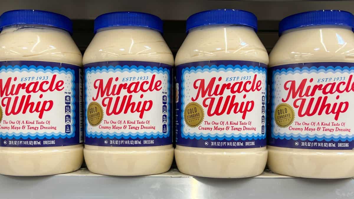 Jars of miracle whip.