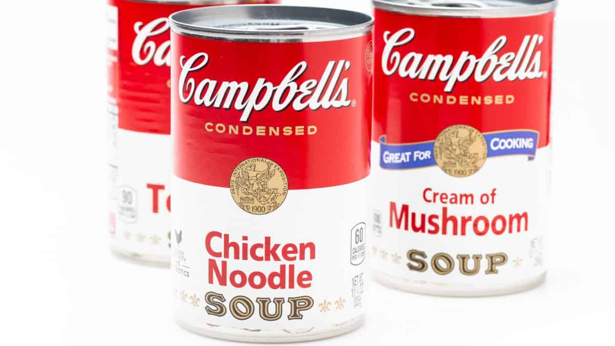 Cans of Campbell's Soup.