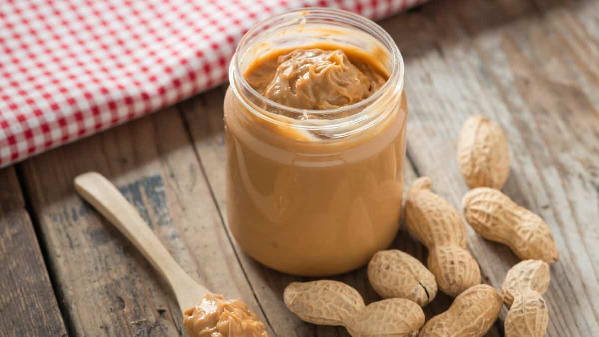 A jar of peanut butter.