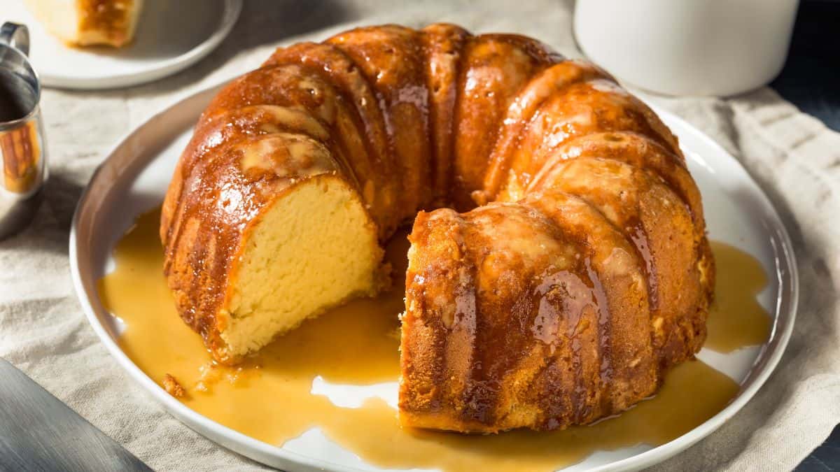 A rum cake.