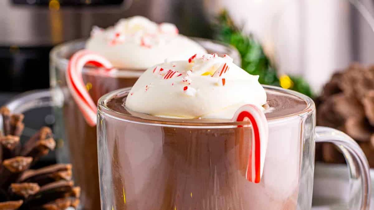 Slow Cooker Hot Chocolate Recipe (Crockpot) - Striped Spatula