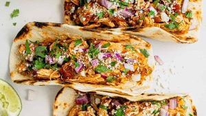 Chicken tacos.