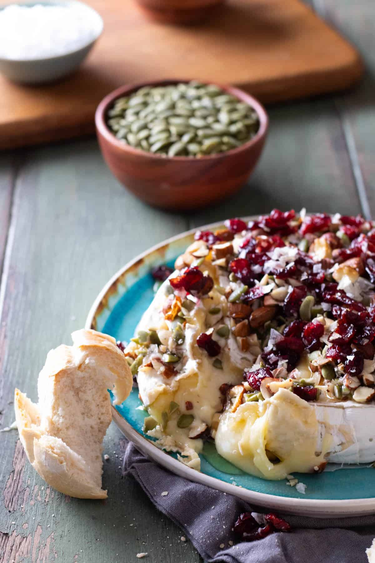 Baked Brie With Pomegranate And Pistachios Recipe