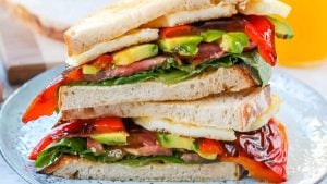 A halloumi sandwich.