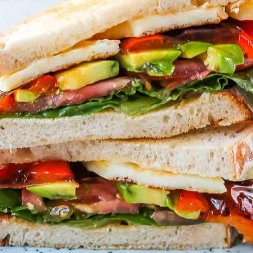 A halloumi sandwich.