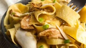 Mushroom miso pasta.