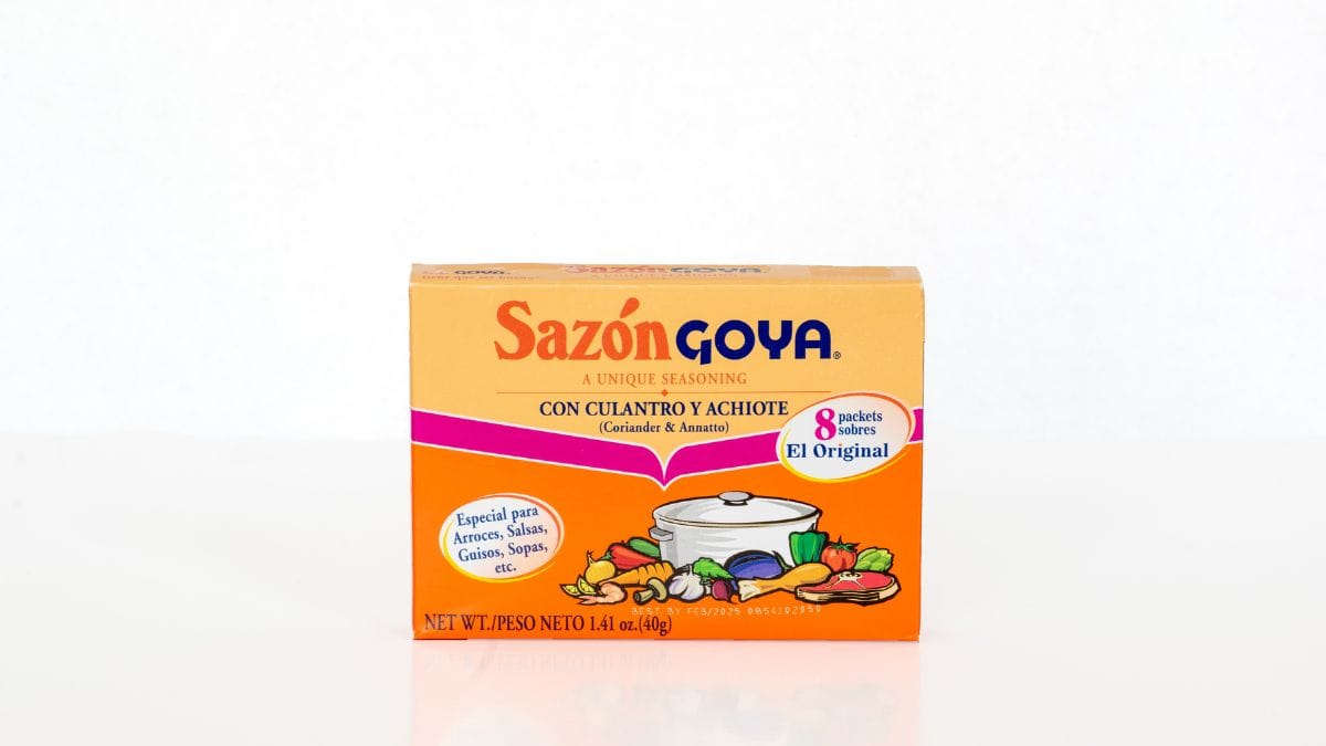A box of sazón goya.