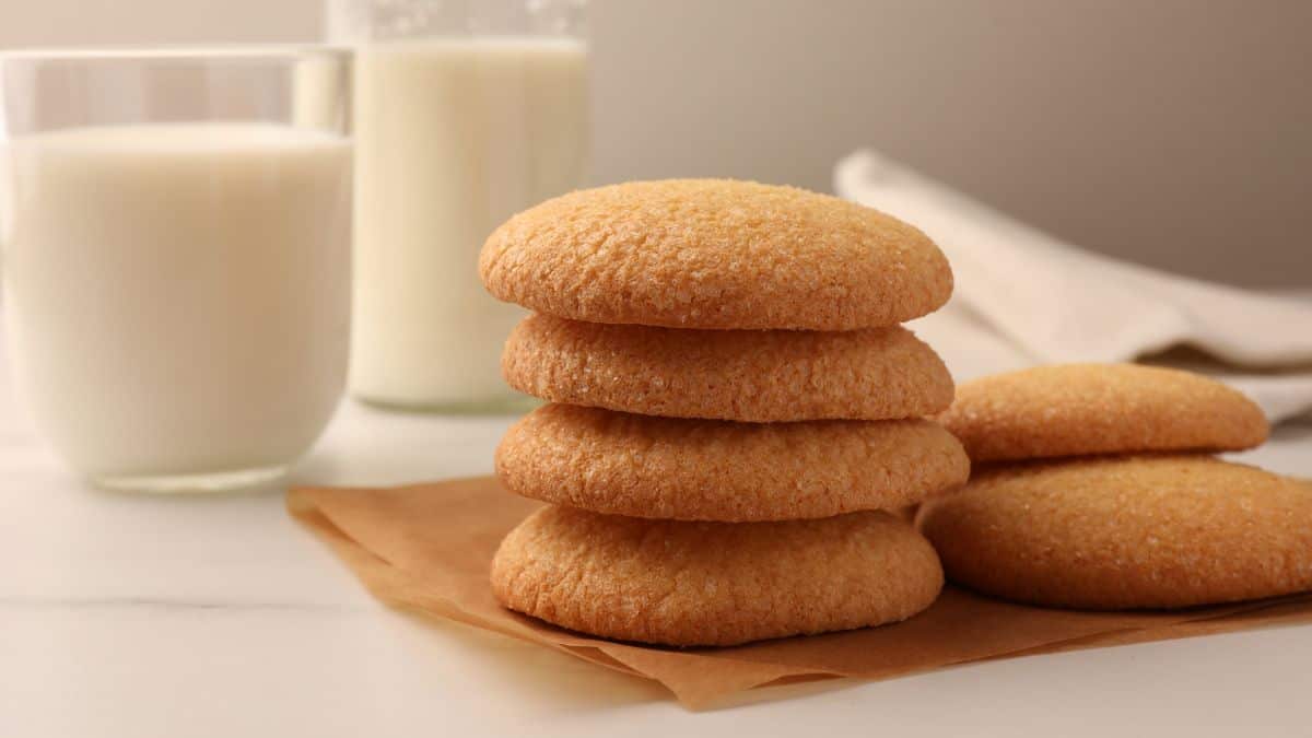 A stack of butter cookies.