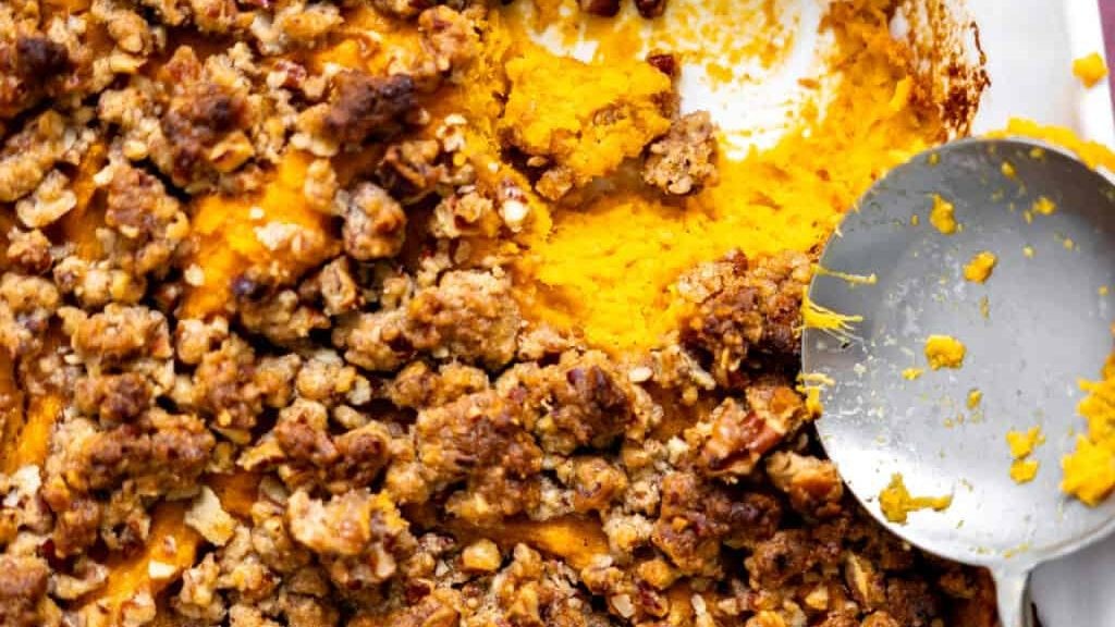 A sweet potato casserole.