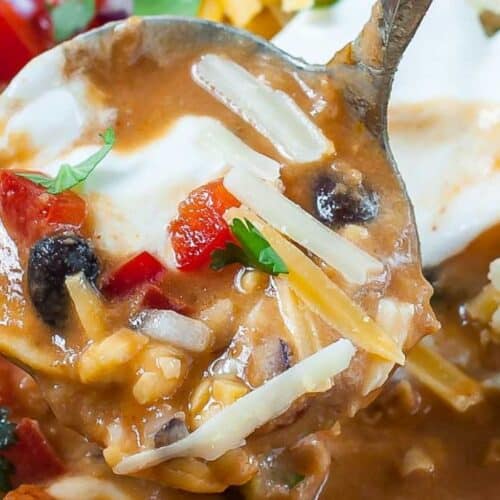 Lentil tortilla soup.