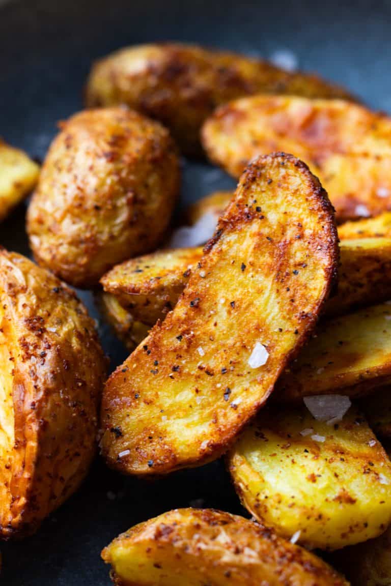 Crispy Air Fryer Fingerling Potatoes with Garlic Butter- always use butter