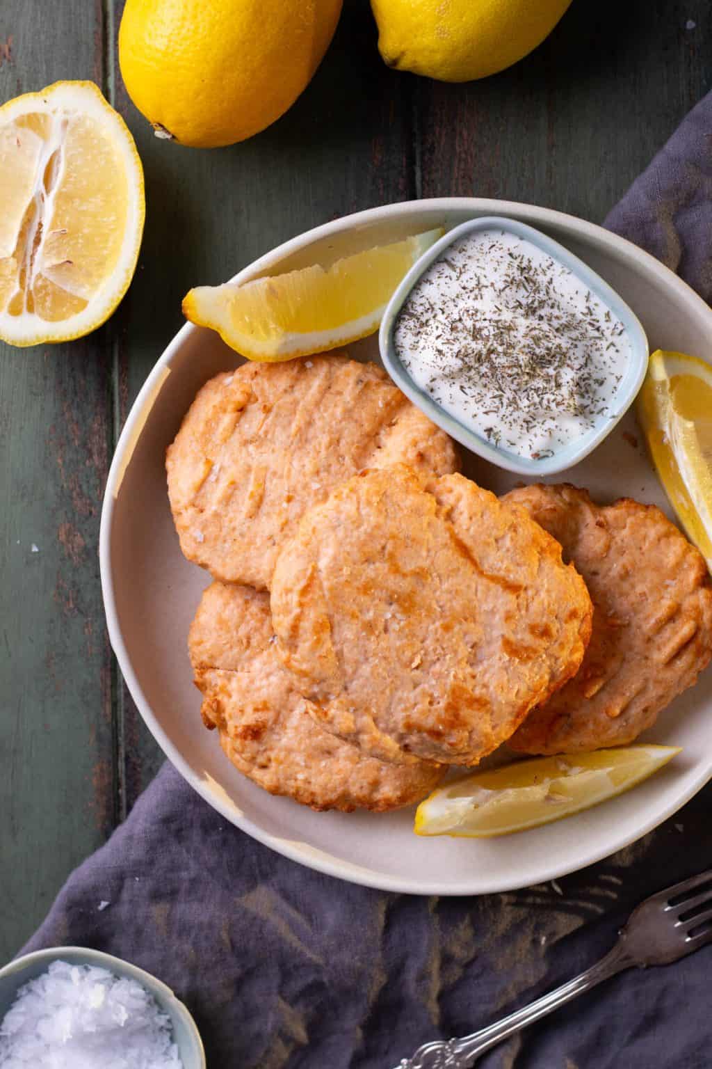 Easy Air Fryer Salmon Patties with Fresh Salmon - always use butter