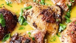 French mustard chicken.