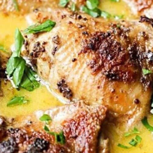 French mustard chicken.