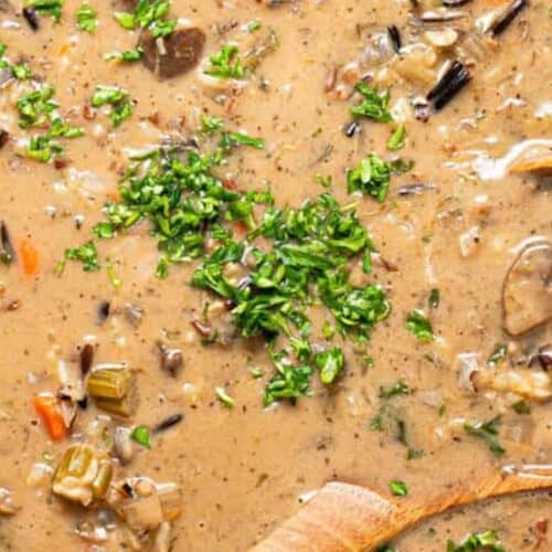 Mushroom wild rice soup.