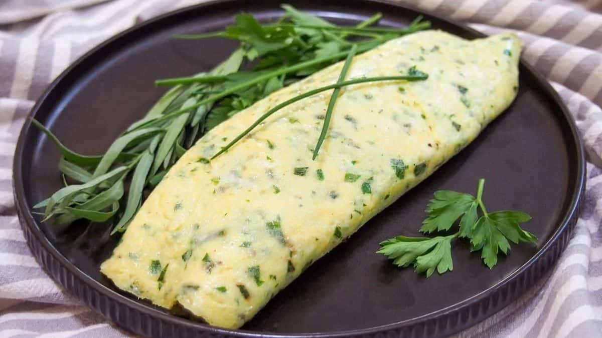 French Omelette With Herbs.