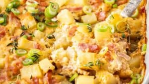 Ham and potato casserole.