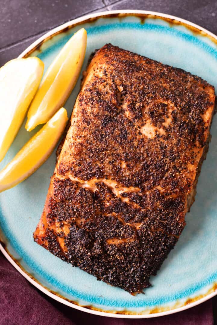 Flavor Packed Air Fryer Salmon with Skin - always use butter