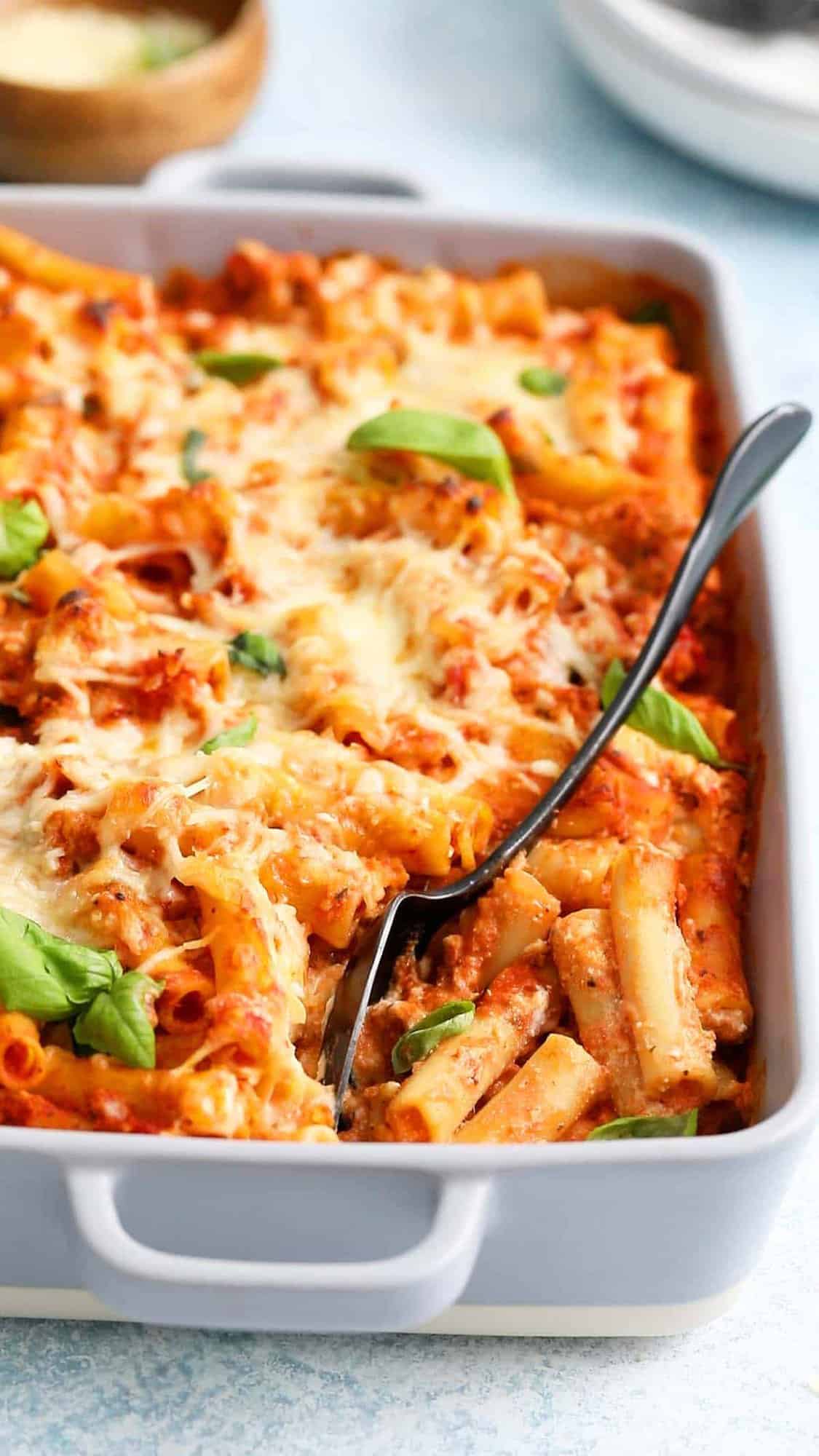 Baked Ziti with Chicken.