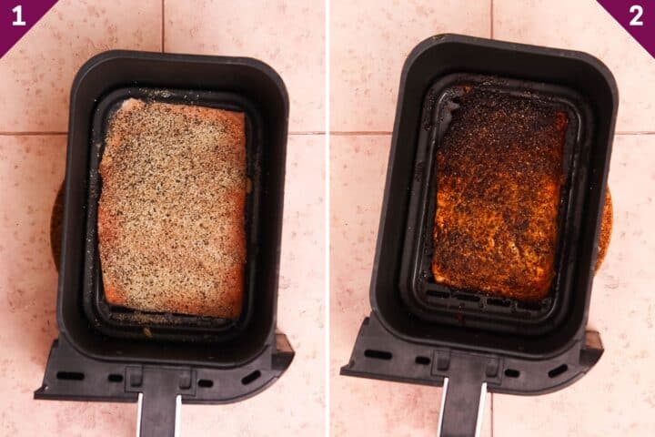 Flavor Packed Air Fryer Salmon with Skin - always use butter