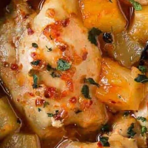 Crock pot Hawaiian chicken.