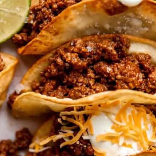 Ground beef tacos.