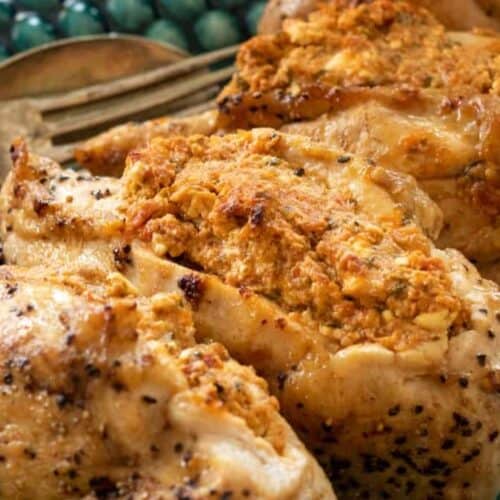 Feta stuffed chicken.
