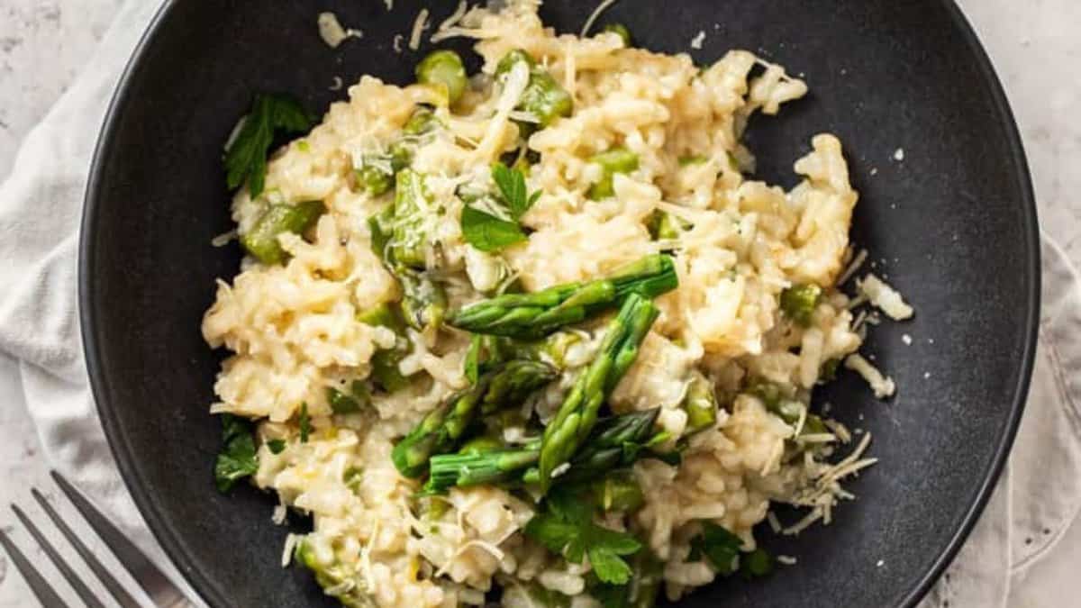 Instant Pot Asparagus Risotto.