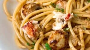 Lobster & scallop pasta.