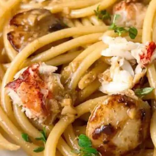 Lobster & scallop pasta.