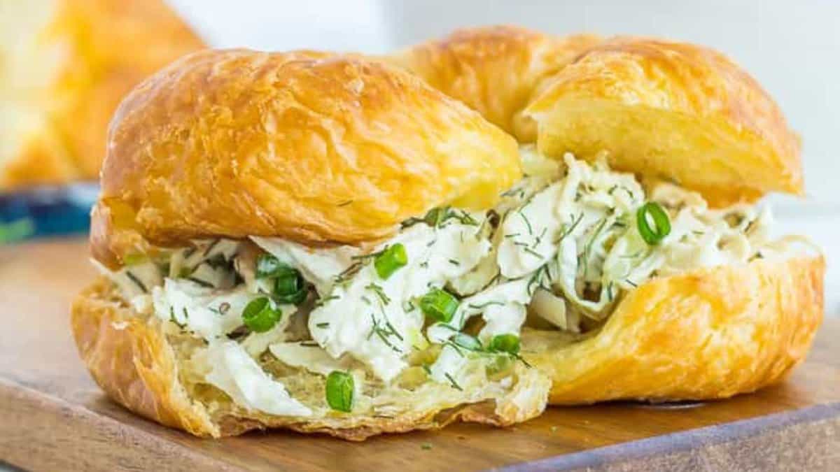 A chicken salad sandwich.