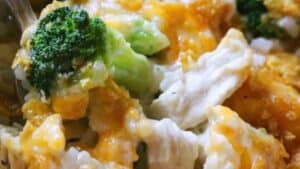 Chicken broccoli and rice casserole.