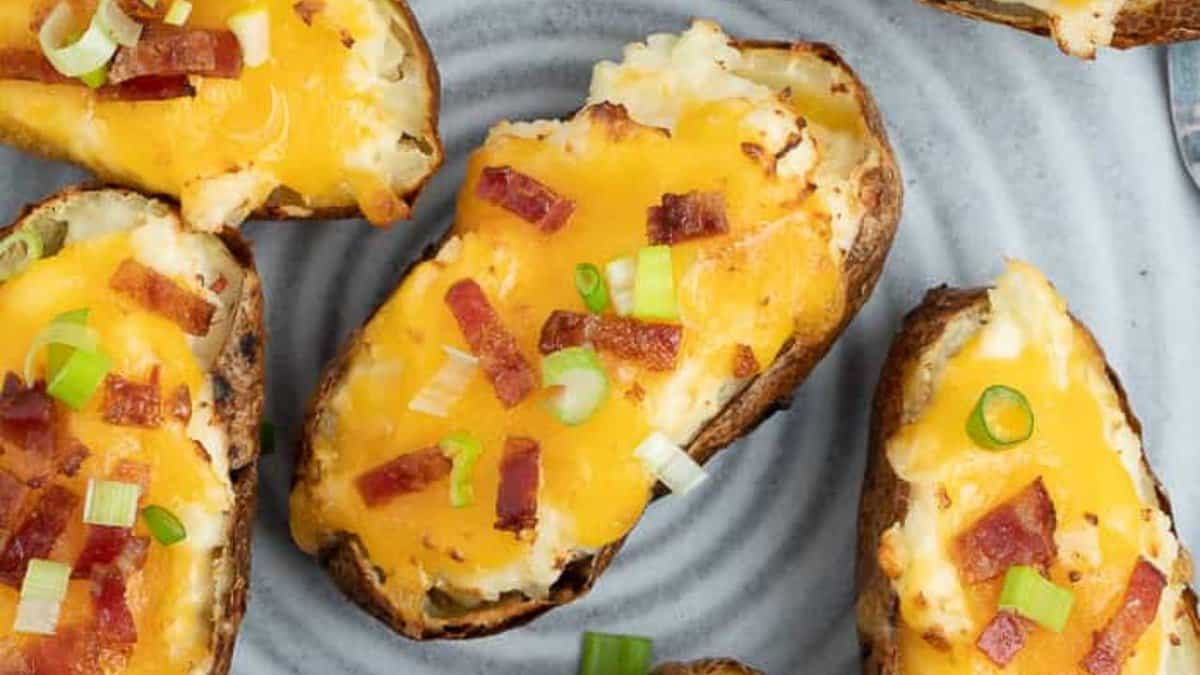 Twice-baked potatoes.