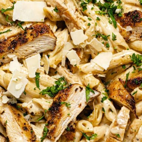 Chicken parmesan pasta.