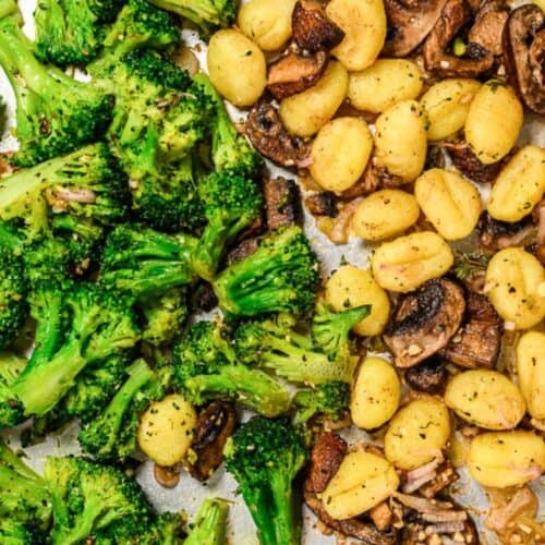 Sheet pan gnocchi.