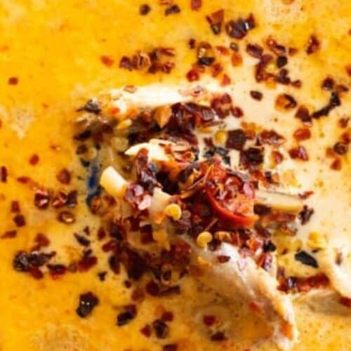 Spicy chicken soup.