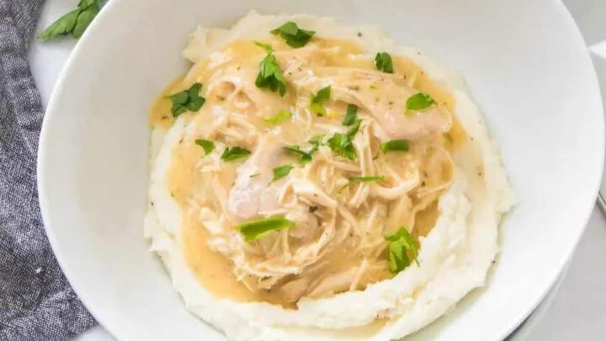 Slow Cooker Chicken and Gravy.