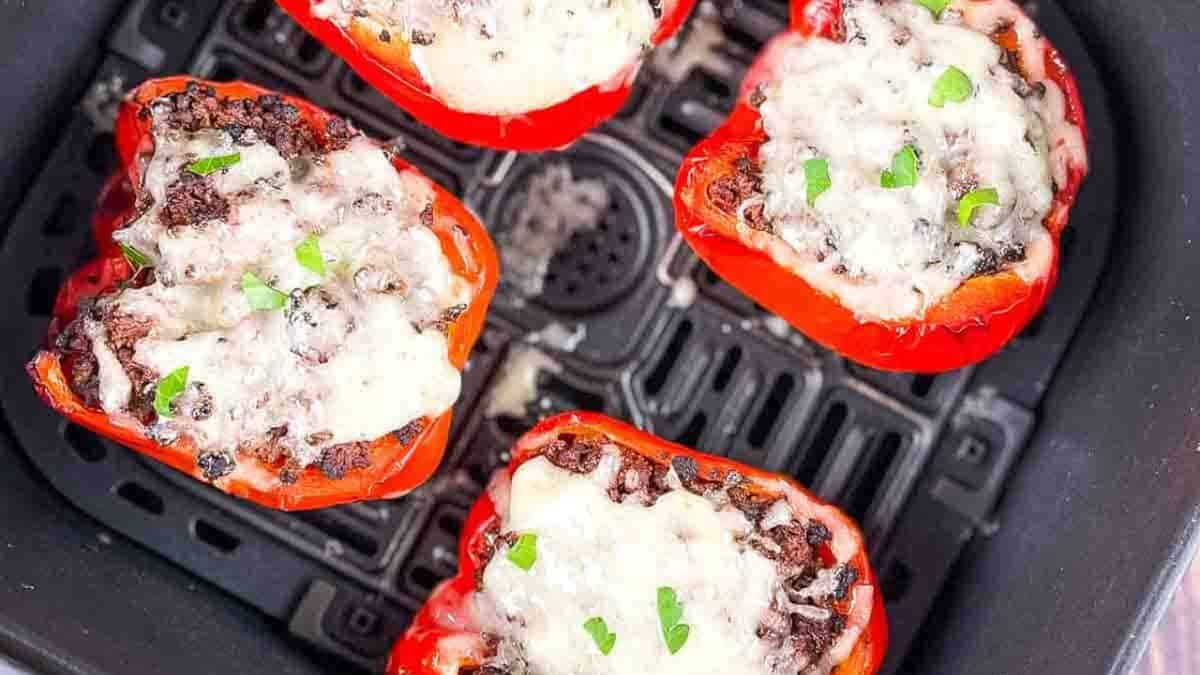 Air Fryer Taco Stuffed Peppers.