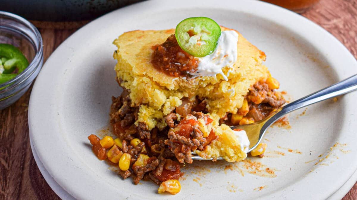 Beef Tamale Casserole.