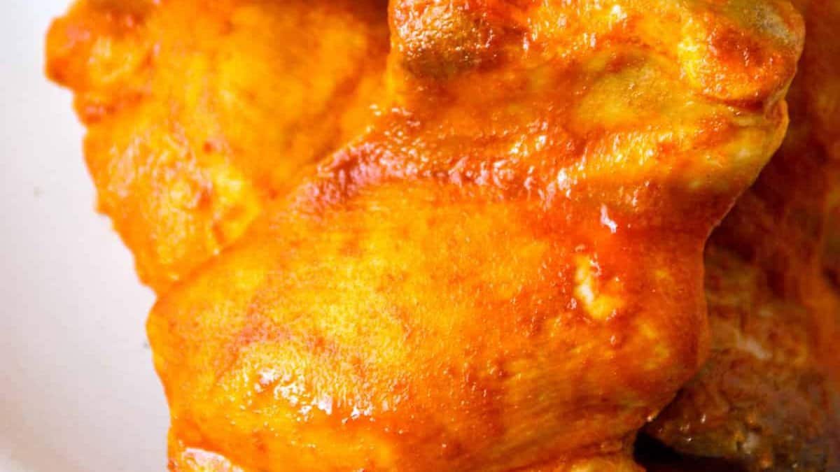 BUFFALO CHICKEN THIGHS.