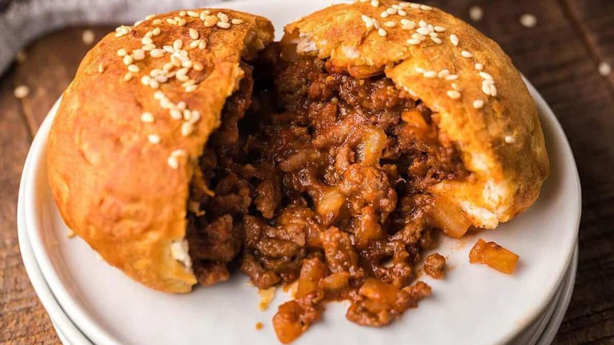 Air Fryer Unsloppy Joes Biscuit Pockets.