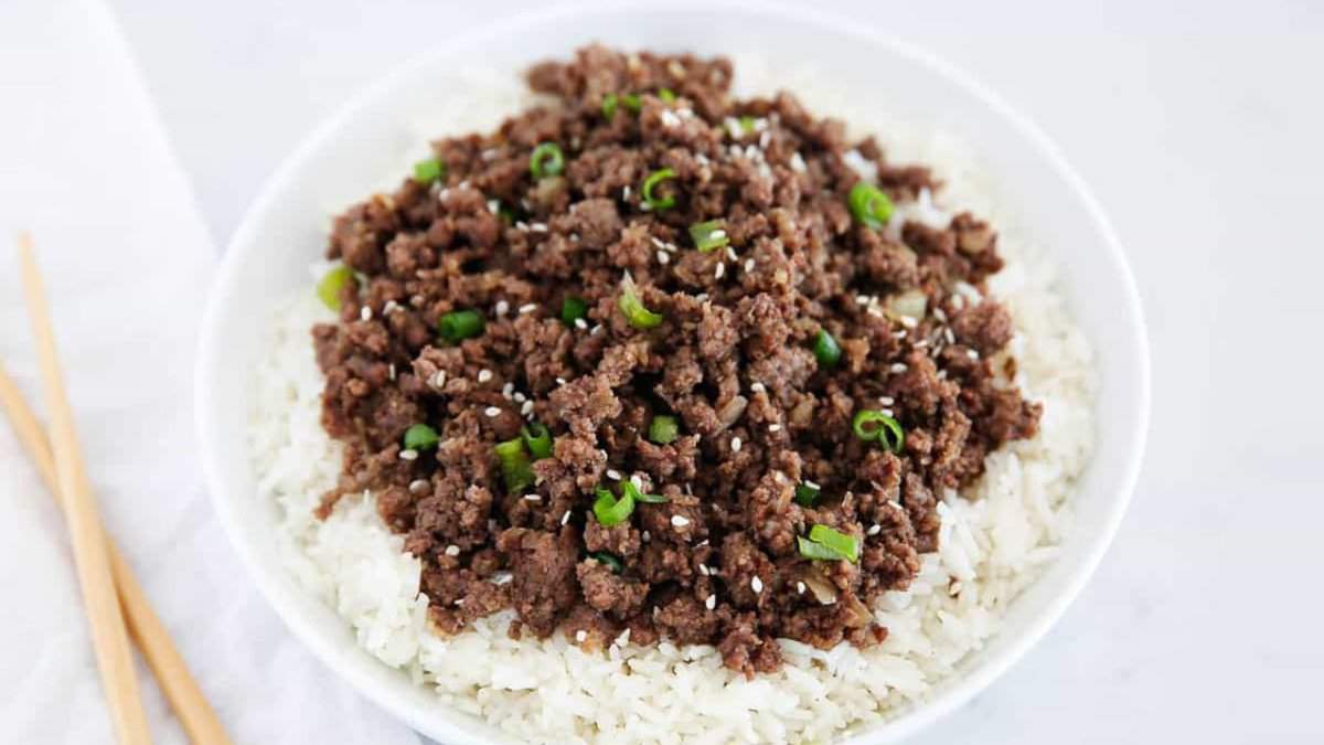 Korean Ground Beef Bowl.