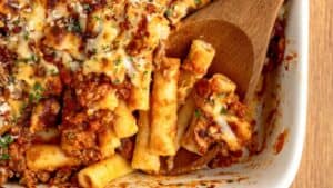 CREAMY BAKED ZITI.