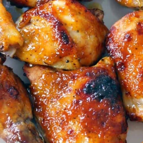 Oven baked BBQ chicken.