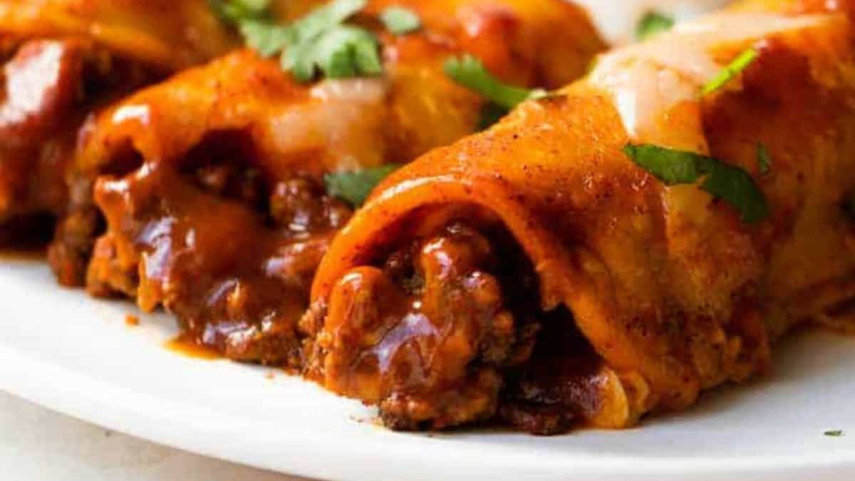 BEEF ENCHILADAS.