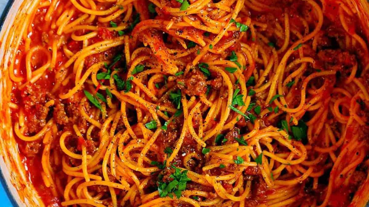 Spaghetti with Meat Sauce.